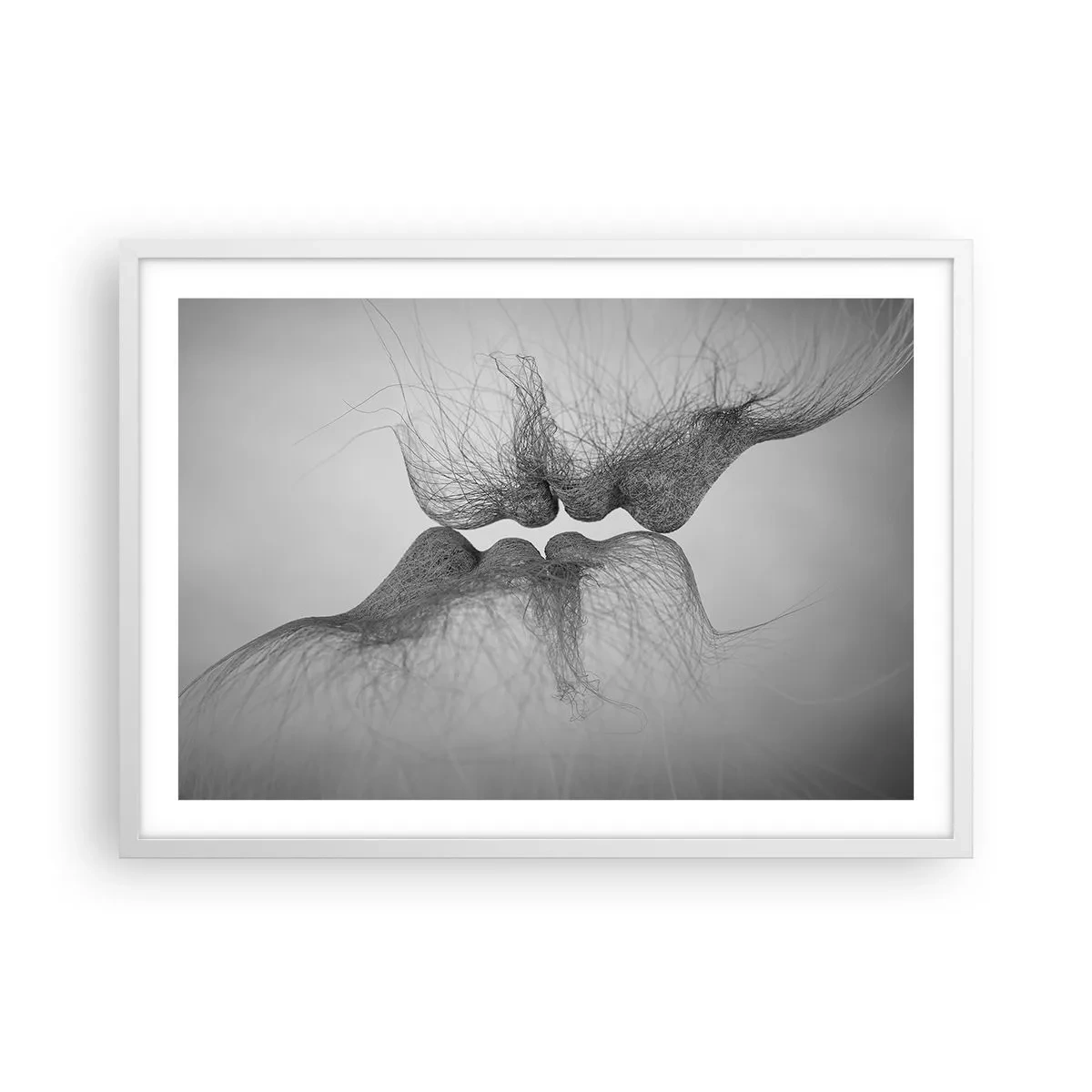 Plakat i hvid ramme - Vindens kys - 70x50 cm
