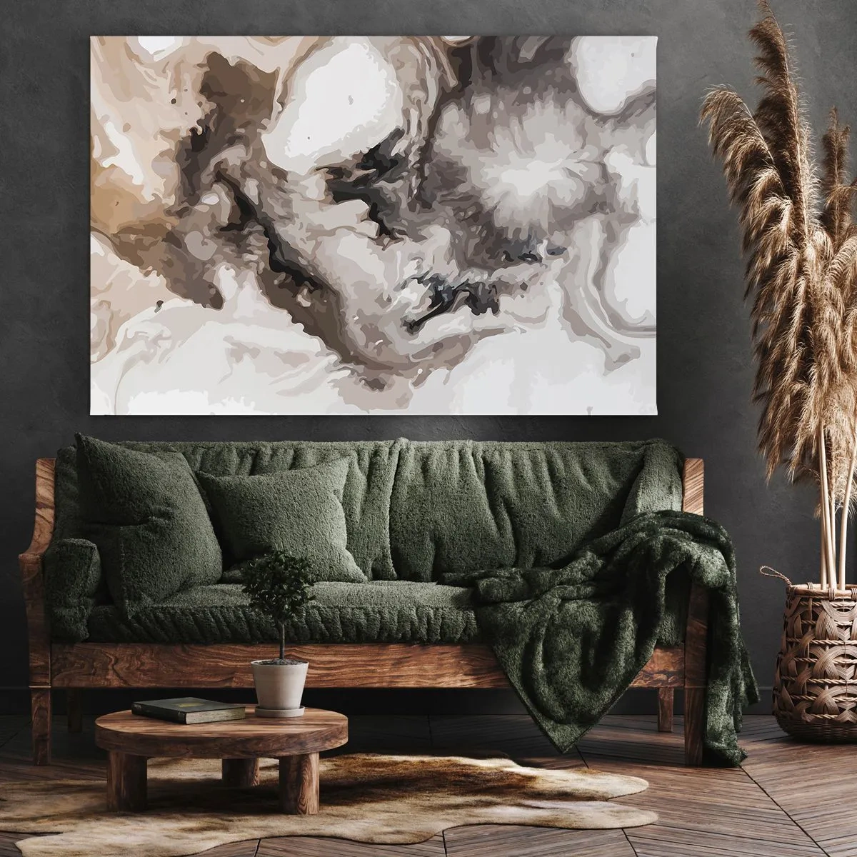 Lærredstryk - Billede på lærred - En galakses fødsel - 120x80 cm