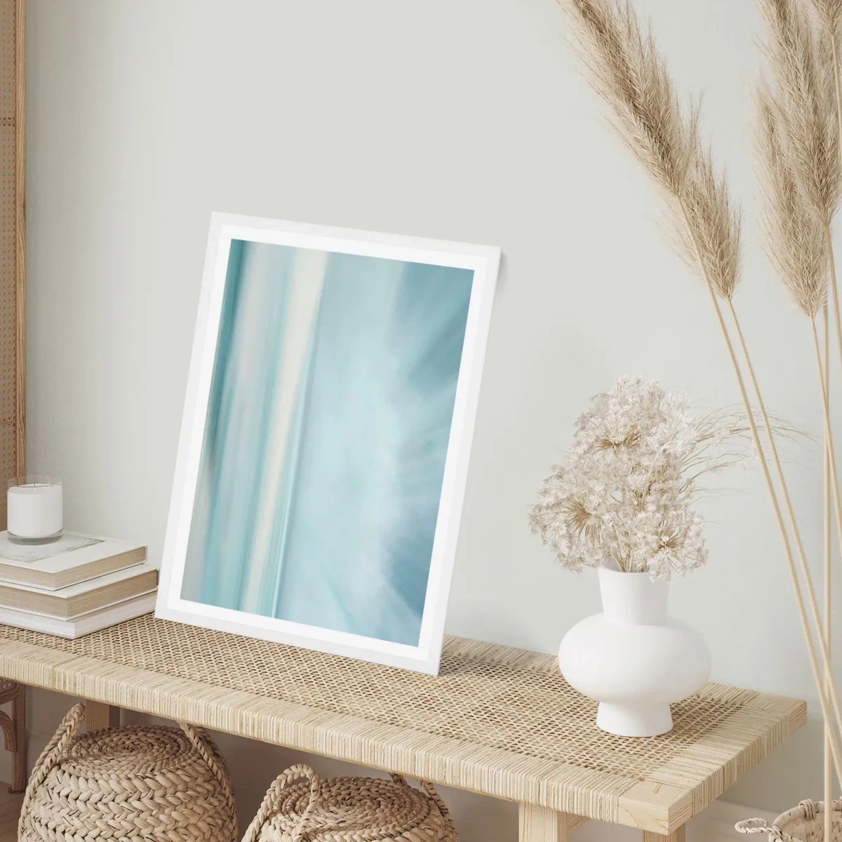 Plakat i hvid ramme - Fred hele vejen til horisonten - 40x50 cm