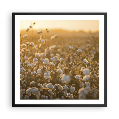 Plakat i sort ramme - Et luftigt felt - 60x60 cm