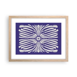 Plakat i ramme af lyst egetræ - Etniske inspirationer - 40x30 cm