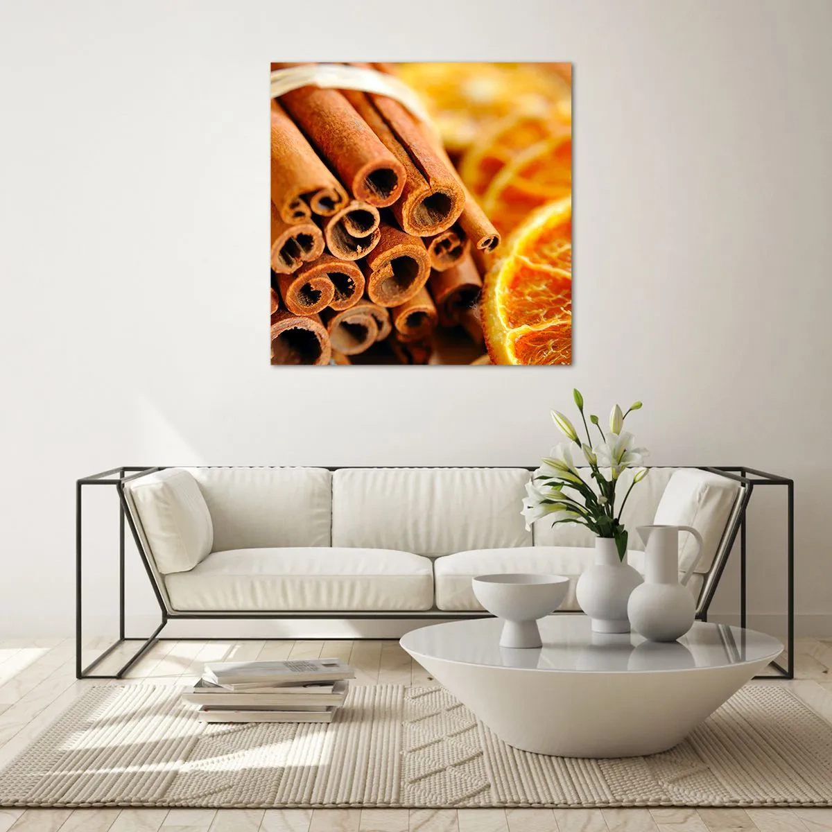 Billede på glas - Kan du lugte deres duft? - 70x70 cm