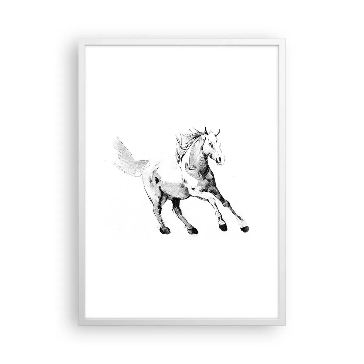 Plakat i hvid ramme - Utæmmet sjæl - 50x70 cm