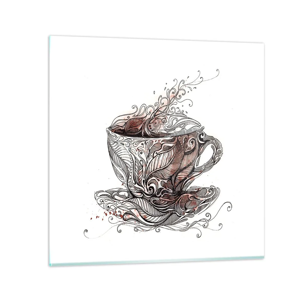 Billede på glas - Te er godt til alt - 40x40 cm