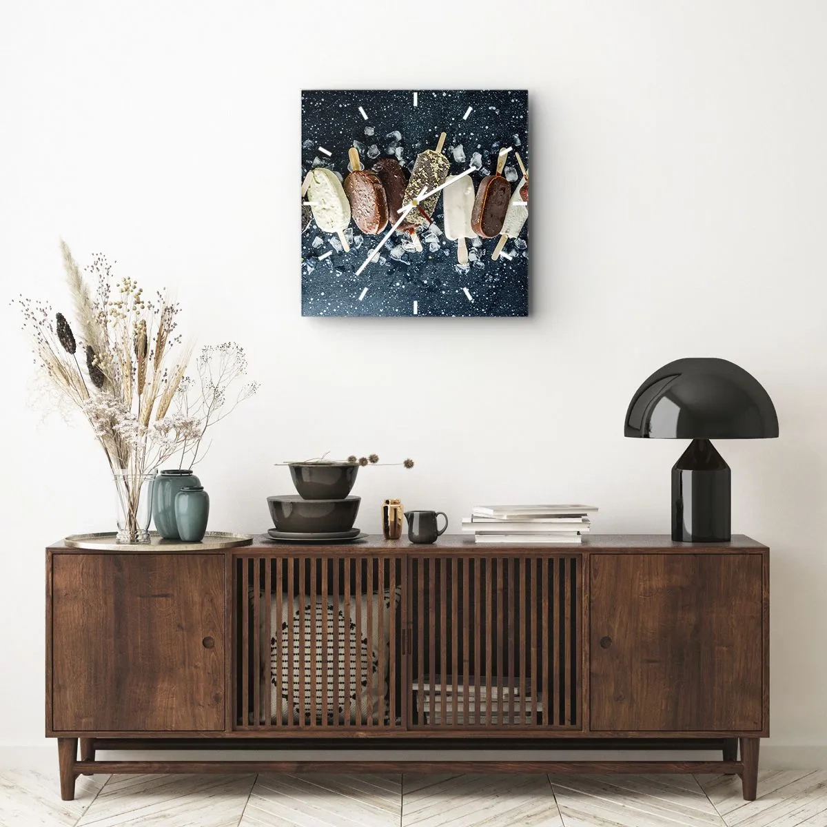 Vægur, Uret - En smag af varm sommer - 40x40 cm