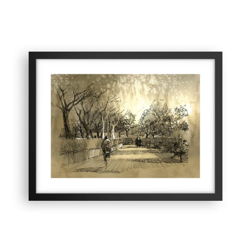 Plakat i sort ramme - Et øjeblik med fjer - 40x30 cm