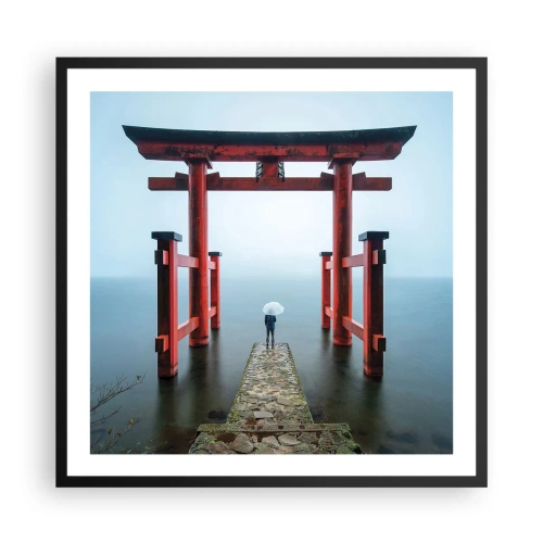 Plakat i sort ramme - Japansk drømmeri - 60x60 cm