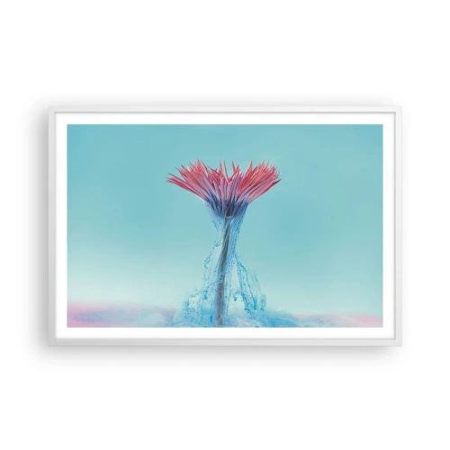 Plakat i hvid ramme - I en nærende omfavnelse - 91x61 cm