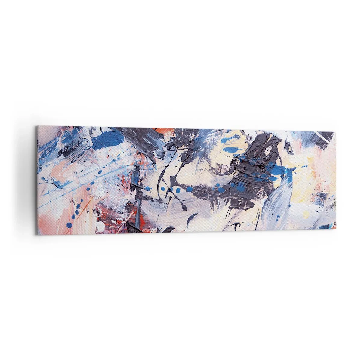 Lærredstryk - Billede på lærred - Abstraktionens vanvittige dans - 160x50 cm