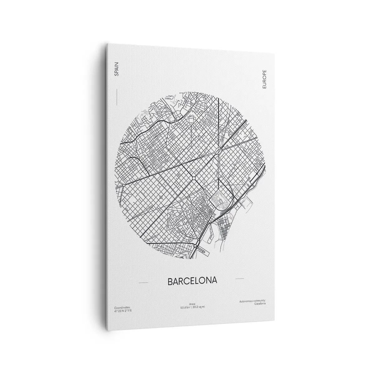 Lærredstryk - Billede på lærred - Barcelonas anatomi - 80x120 cm