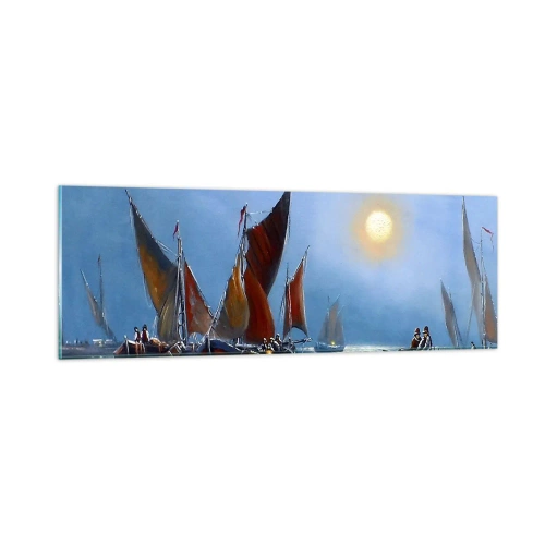 Billede på glas - Natfiskeri - 90x30 cm