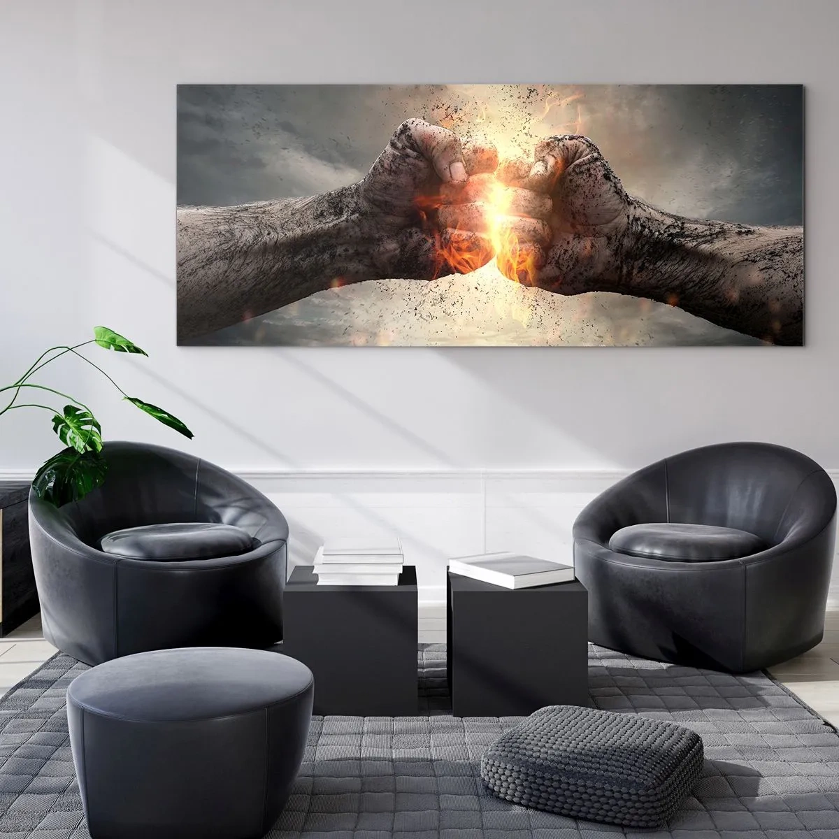 Billede på glas - Stå op til kamp - 100x40 cm