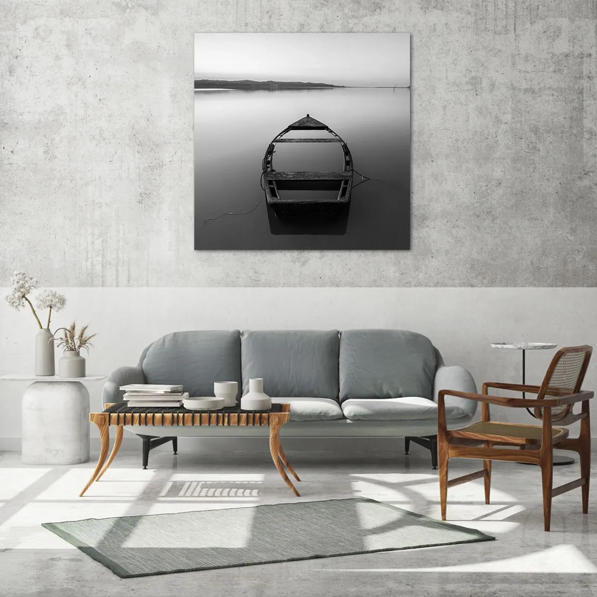 Billede på glas - Længsel og melankoli - 40x40 cm