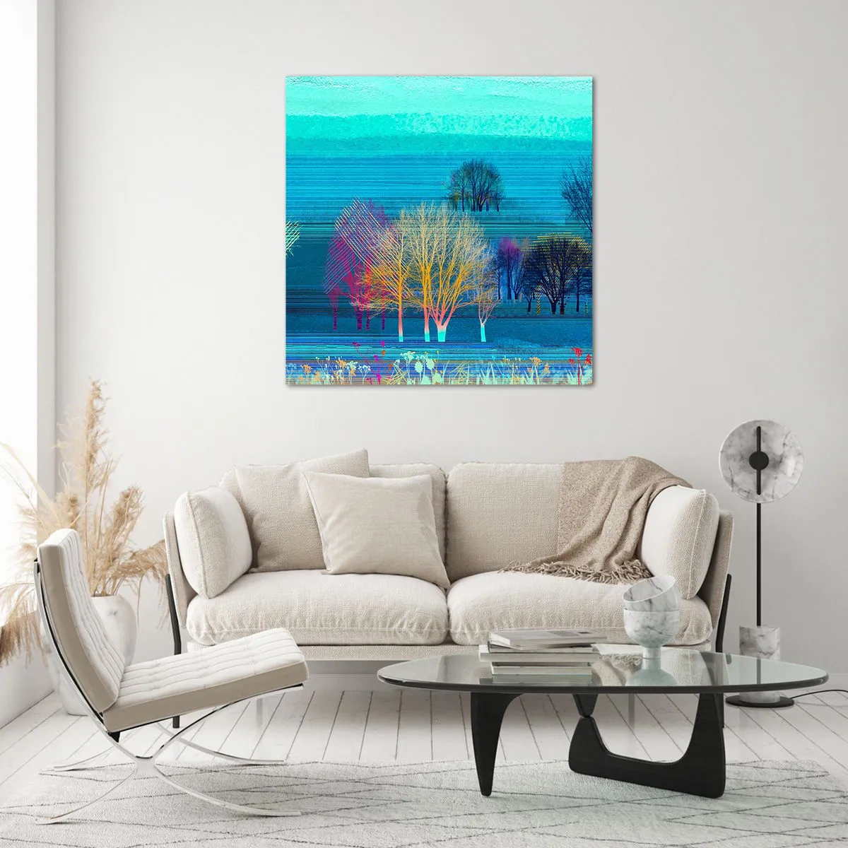 Billede på glas - Et vidtstrakt landskab - 60x60 cm