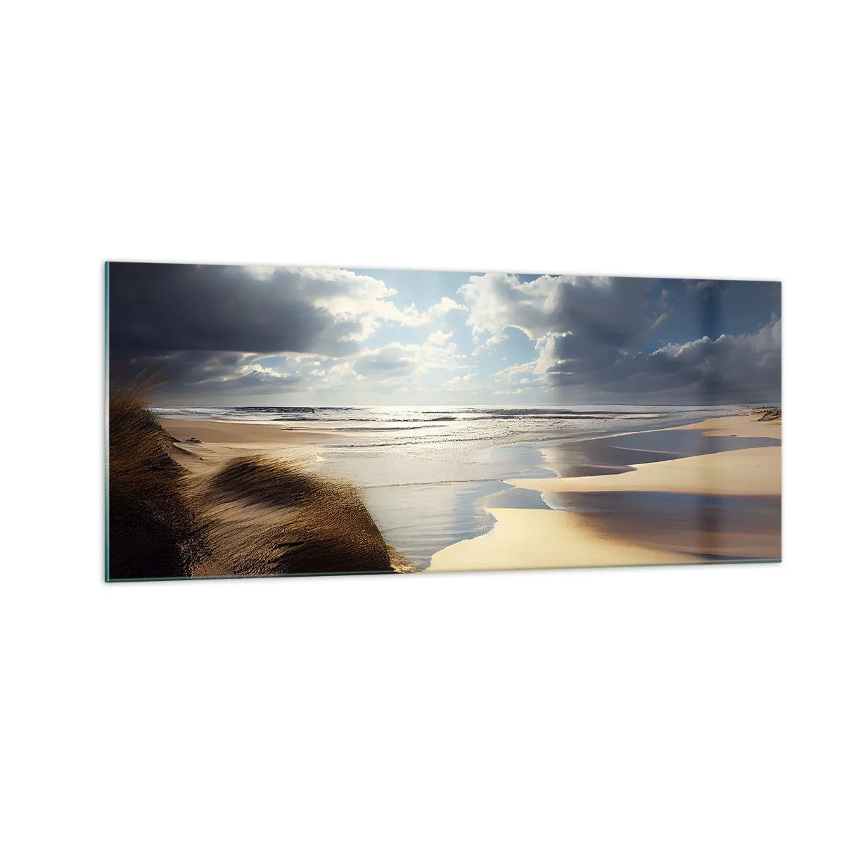 Billede på glas - Strand, vild strand - 100x40 cm