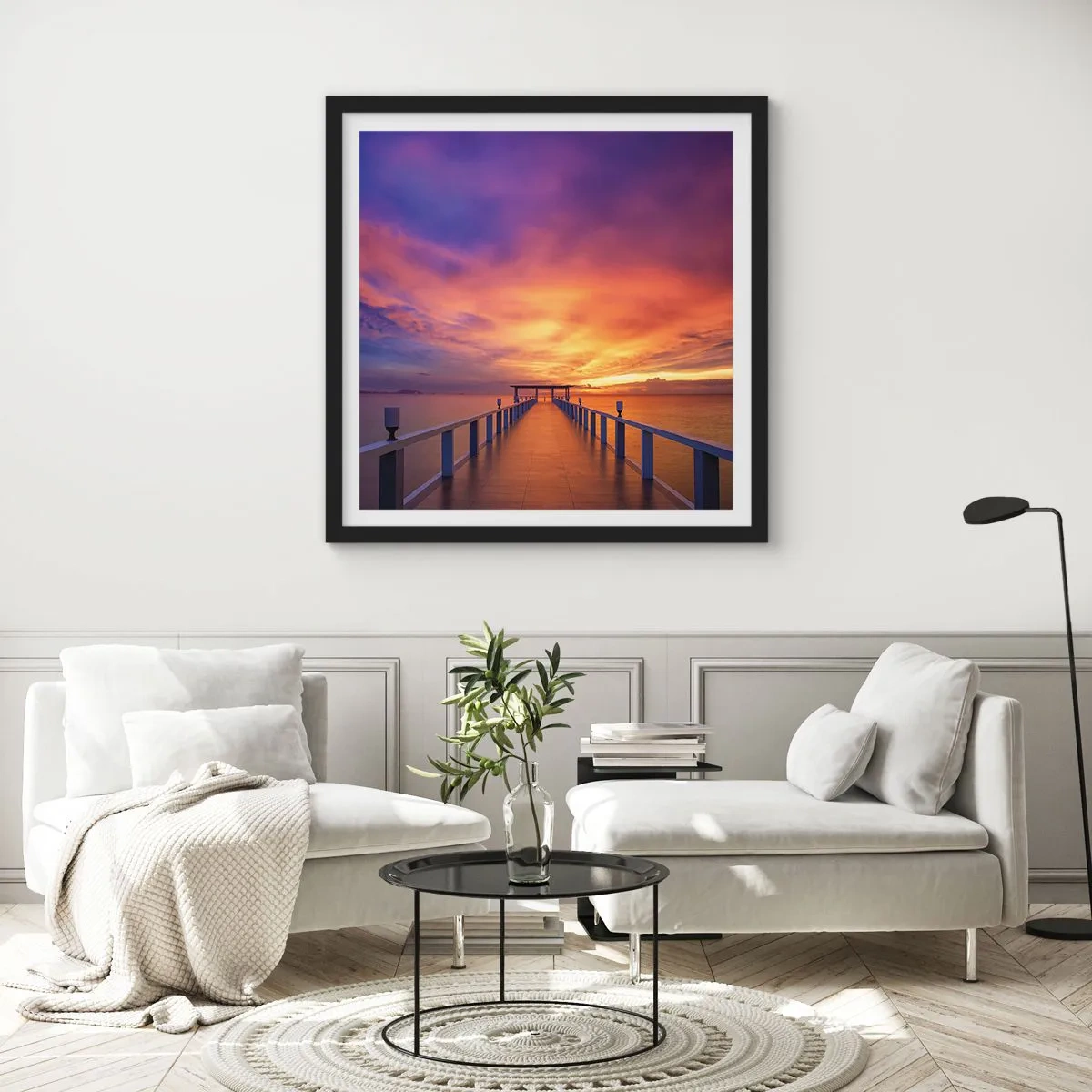 Plakat i sort ramme - Uden ende - 30x30 cm