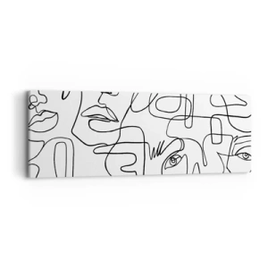 Lærredstryk - Billede på lærred - I sammenfiltrede følelser - 90x30 cm