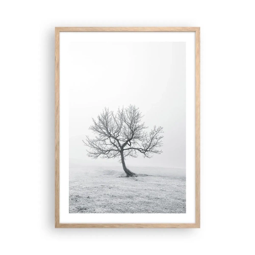 Plakat i ramme af lyst egetræ - Mod intetheden - 50x70 cm