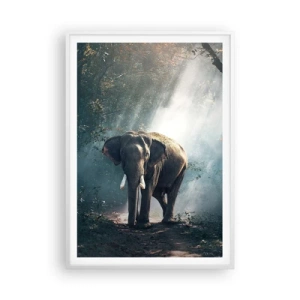 Plakat i hvid ramme - En fredelig gåtur - 70x100 cm