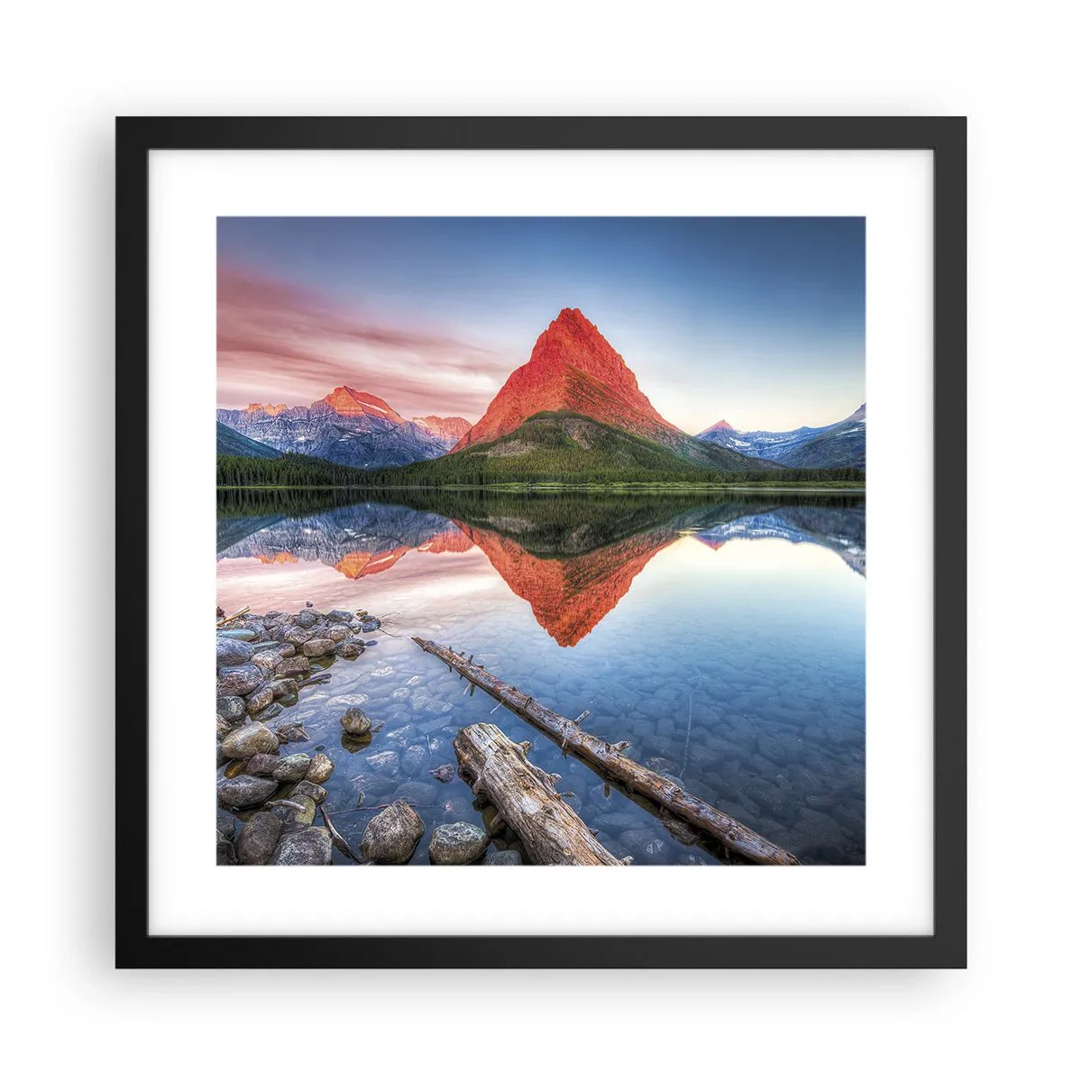 Plakat i sort ramme - Varme og kulde - 40x40 cm