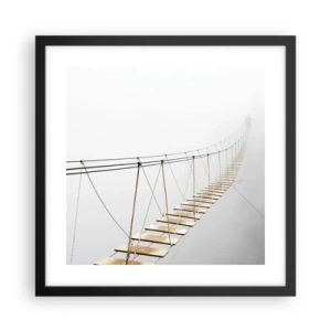 Plakat i sort ramme - Hvor vil det føre dig hen? - 40x40 cm