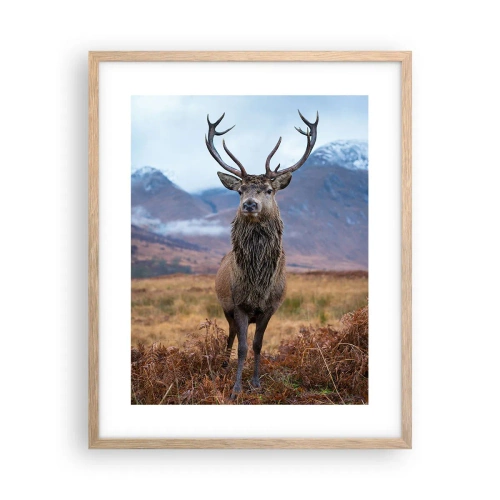 Plakat i ramme af lyst egetræ - På deres egen jord - 40x50 cm