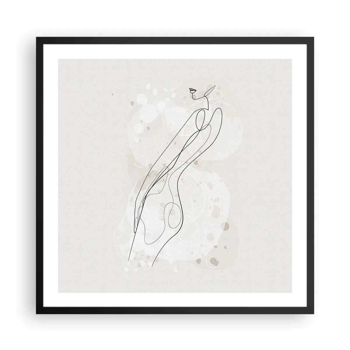 Plakat i sort ramme - At forvilde sig med blikket - 60x60 cm
