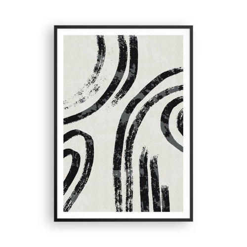 Plakat i sort ramme - Halvt stoppet - 70x100 cm