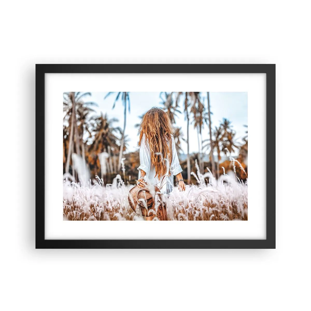 Plakat i sort ramme - Født af græsdun - 40x30 cm