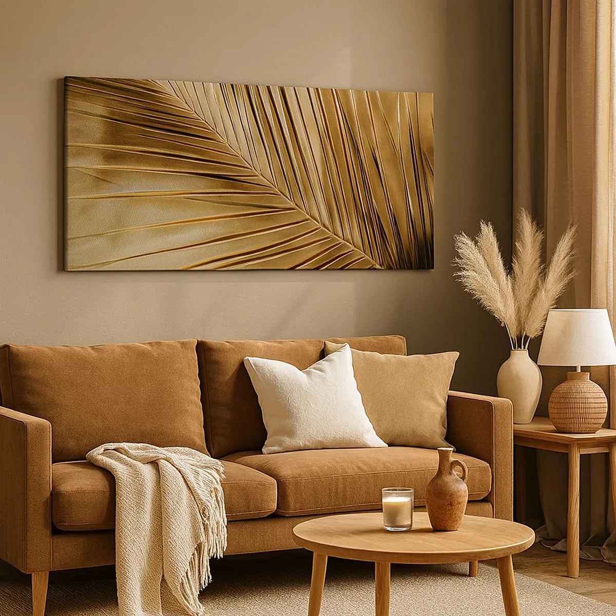 Lærredstryk - Billede på lærred - Naturlig kolonnade - 100x40 cm