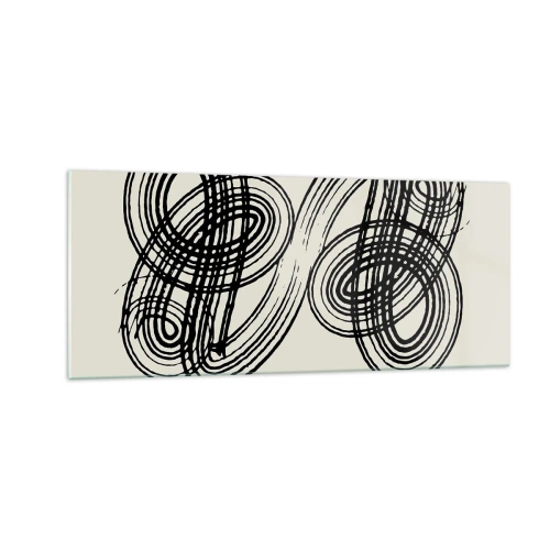 Billede på glas - Det kom ud spontant - 100x40 cm