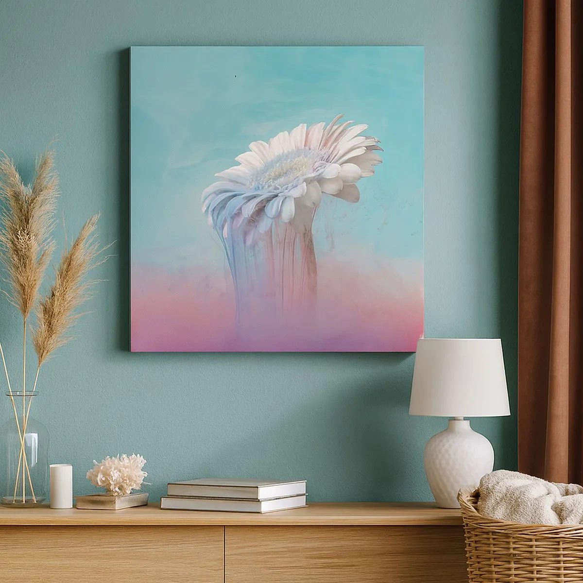 Lærredstryk - Billede på lærred - Blomster efter døden - 30x30 cm