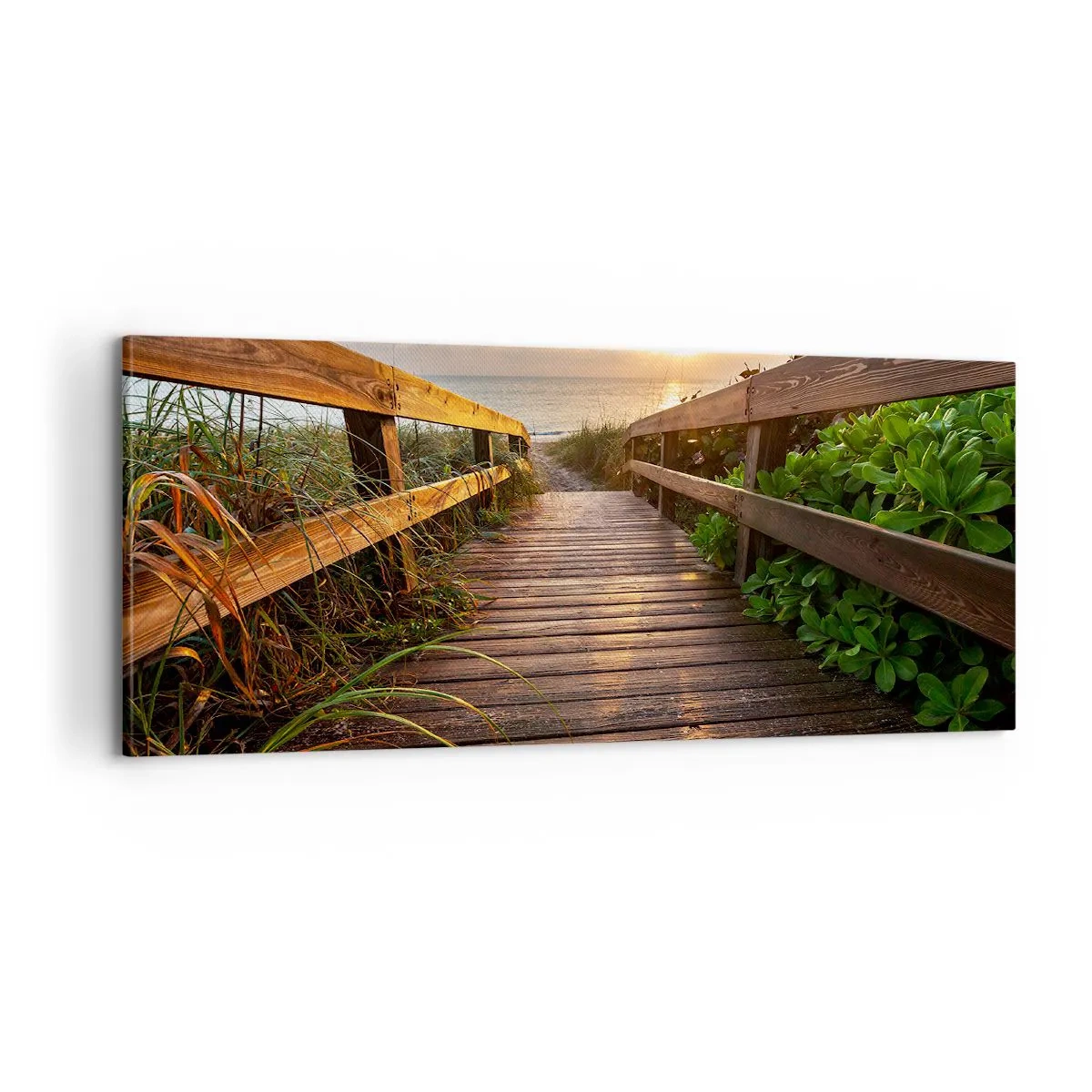 Lærredstryk - Billede på lærred - Og direkte til kysten - 100x40 cm