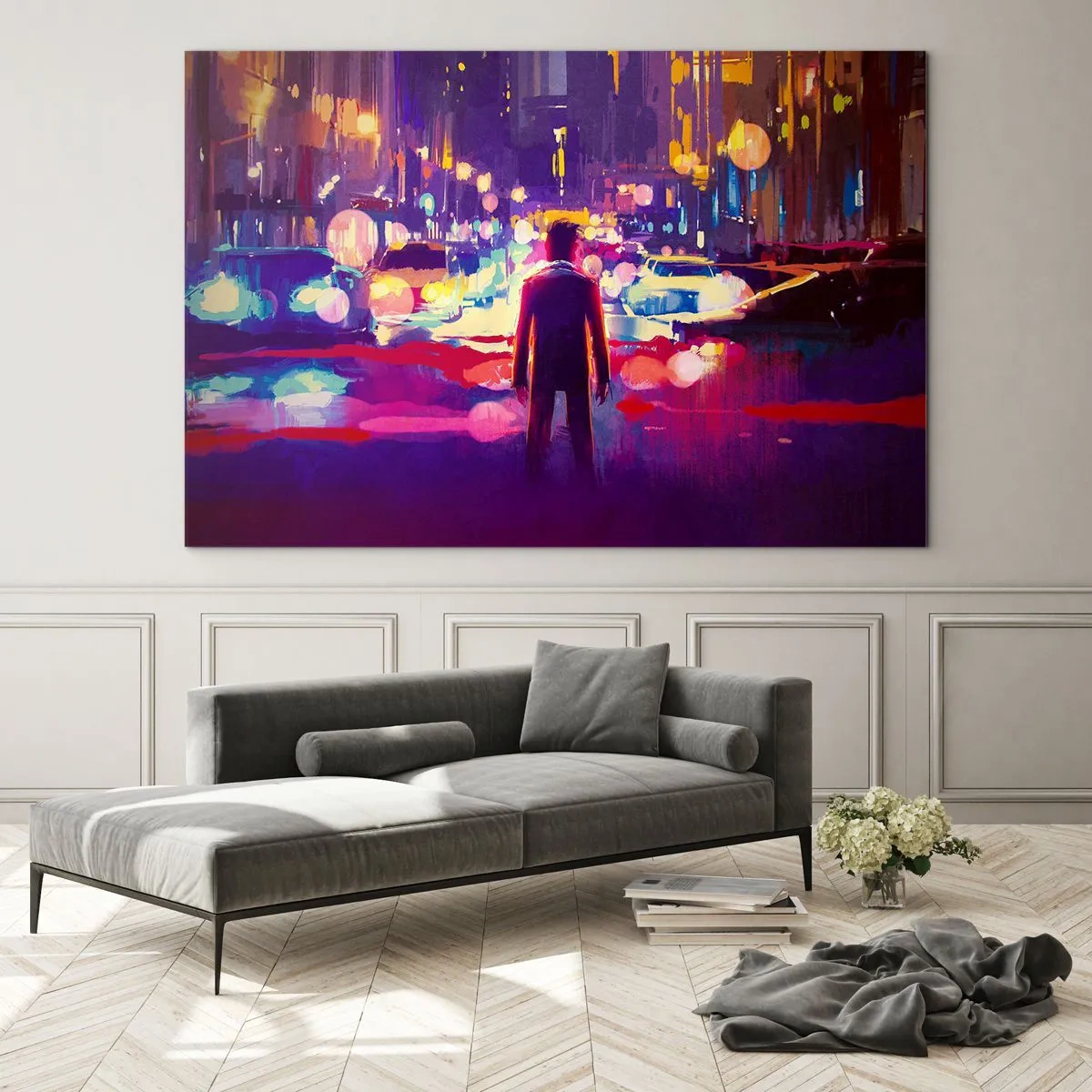 Billede på glas - Nedsænket i lys - 100x70 cm