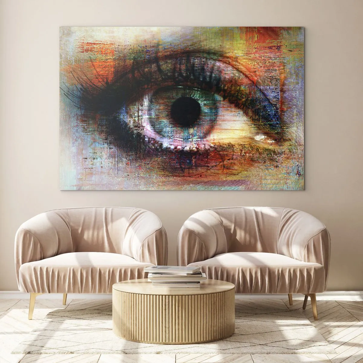 Billede på glas - Du kan se ind i sjælen - 120x80 cm