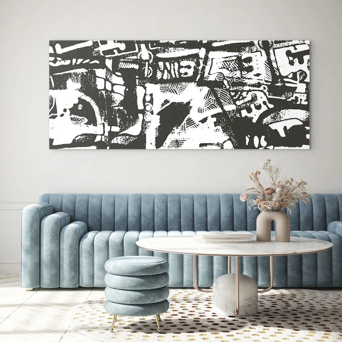 Billede på glas - Orden eller kaos? - 120x50 cm