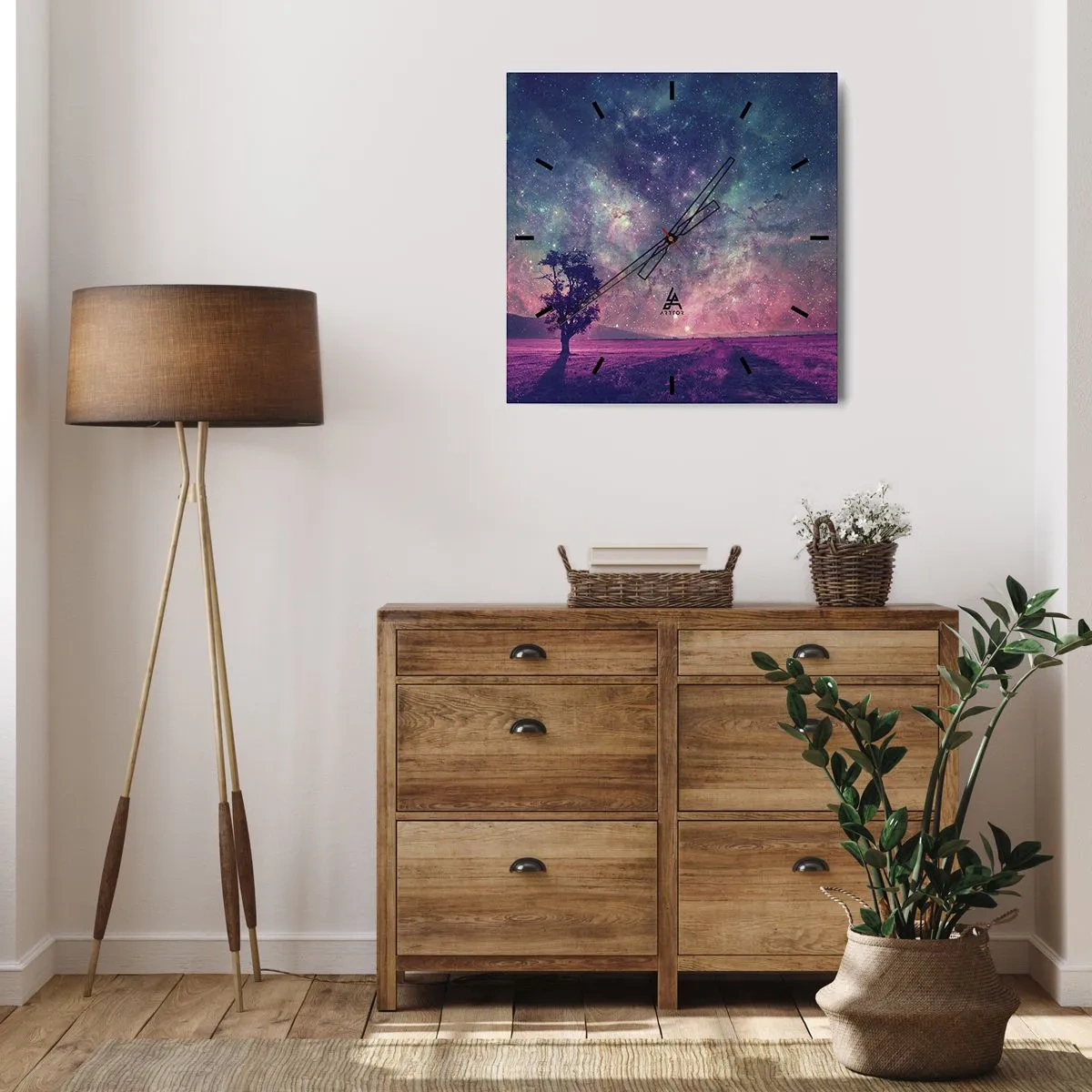 Vægur, Uret - Under en magisk himmel - 30x30 cm
