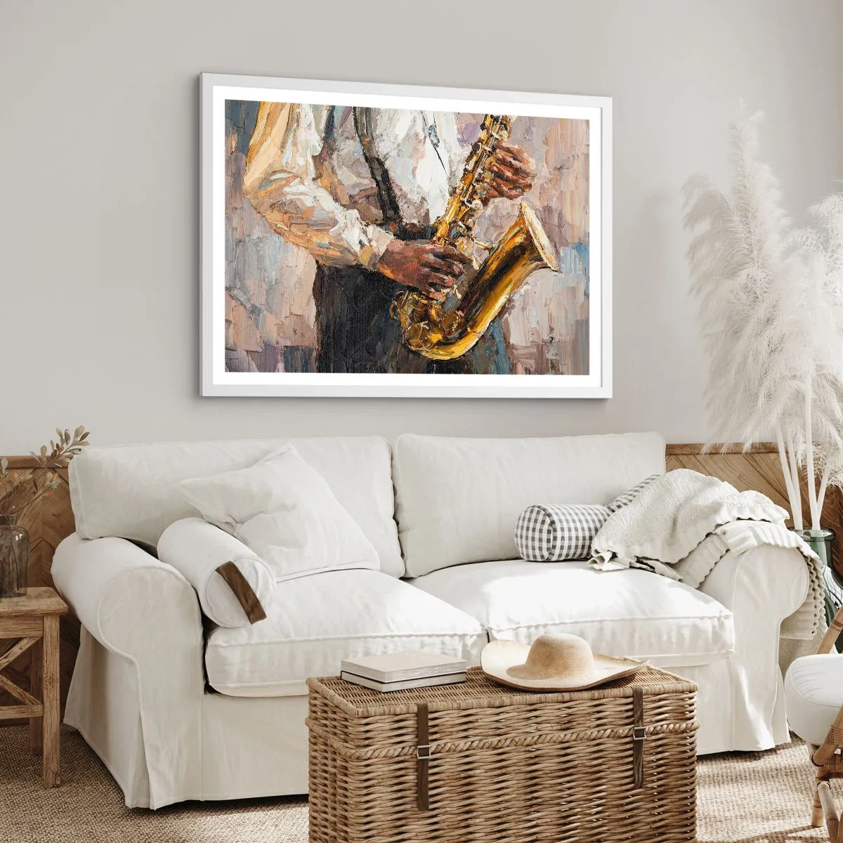 Plakat i hvid ramme - Tid til at gå solo - 70x50 cm