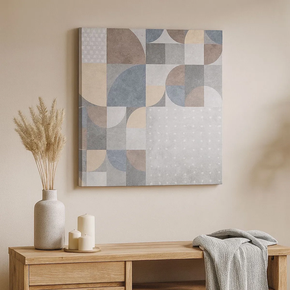 Lærredstryk - Billede på lærred - Keramisk fantasi - 30x30 cm