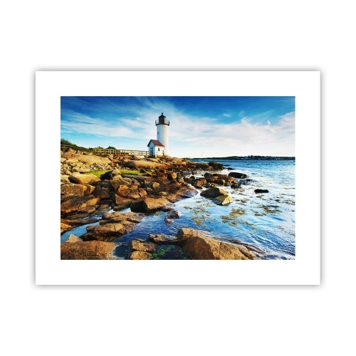 Plakat - Vend tilbage med glæde, jeg ser frem til - 40x30 cm