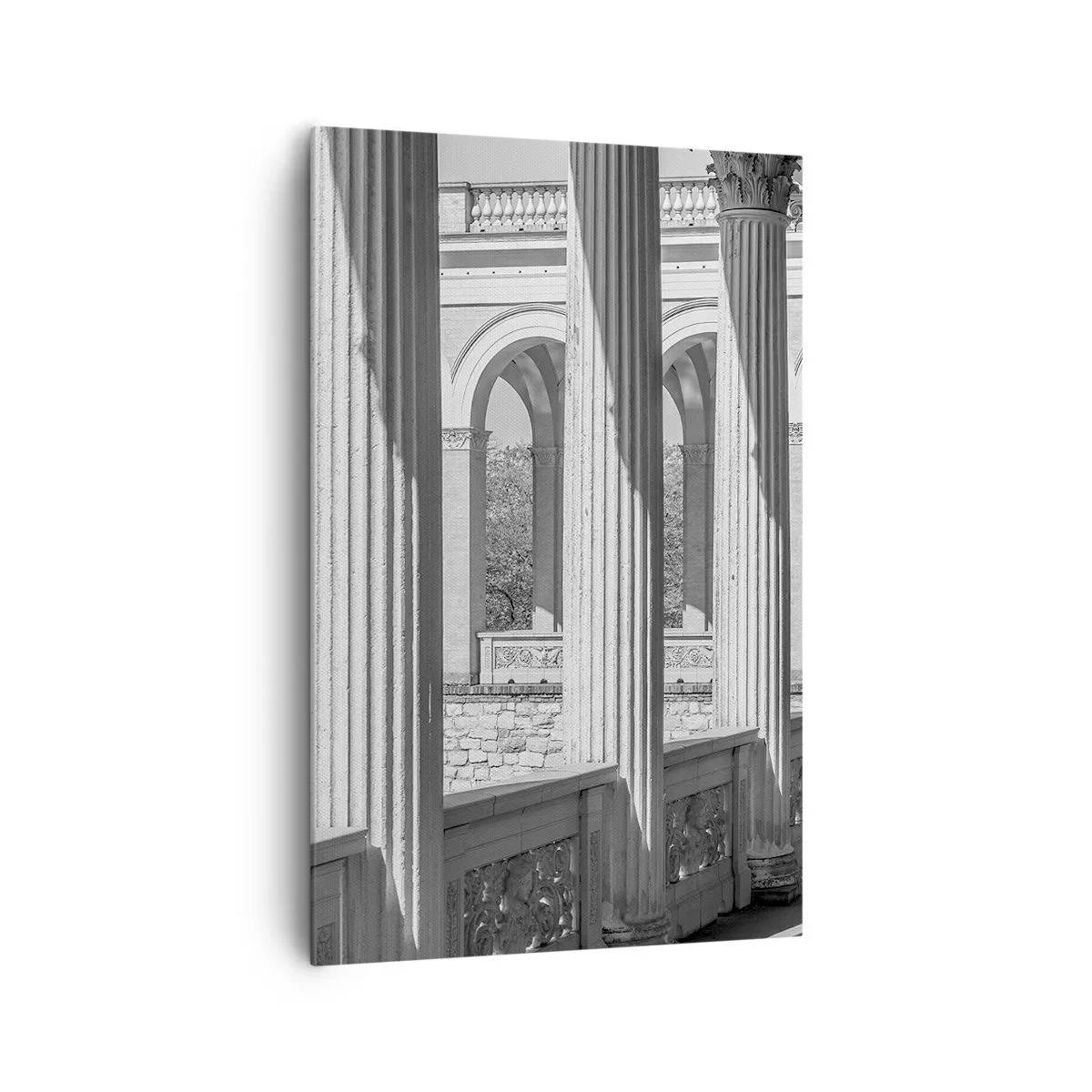 Lærredstryk - Billede på lærred - Solrig arkade - 80x120 cm