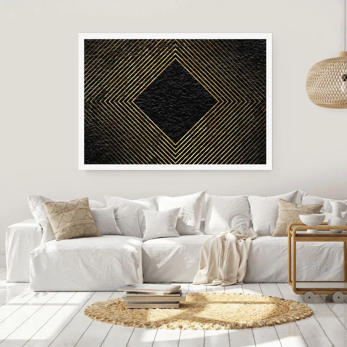 Plakat - Geometri i glamour-stil - 91x61 cm