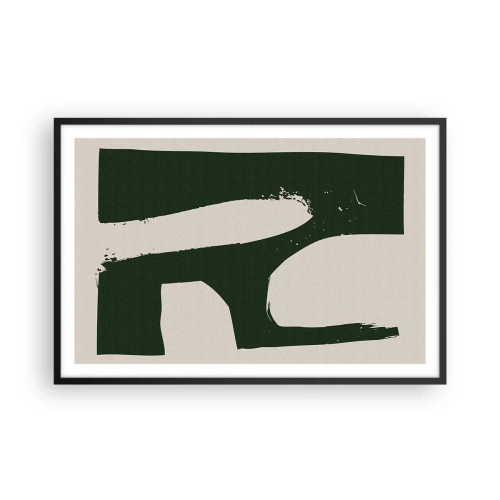 Plakat i sort ramme - Bugter af hvidt - 91x61 cm