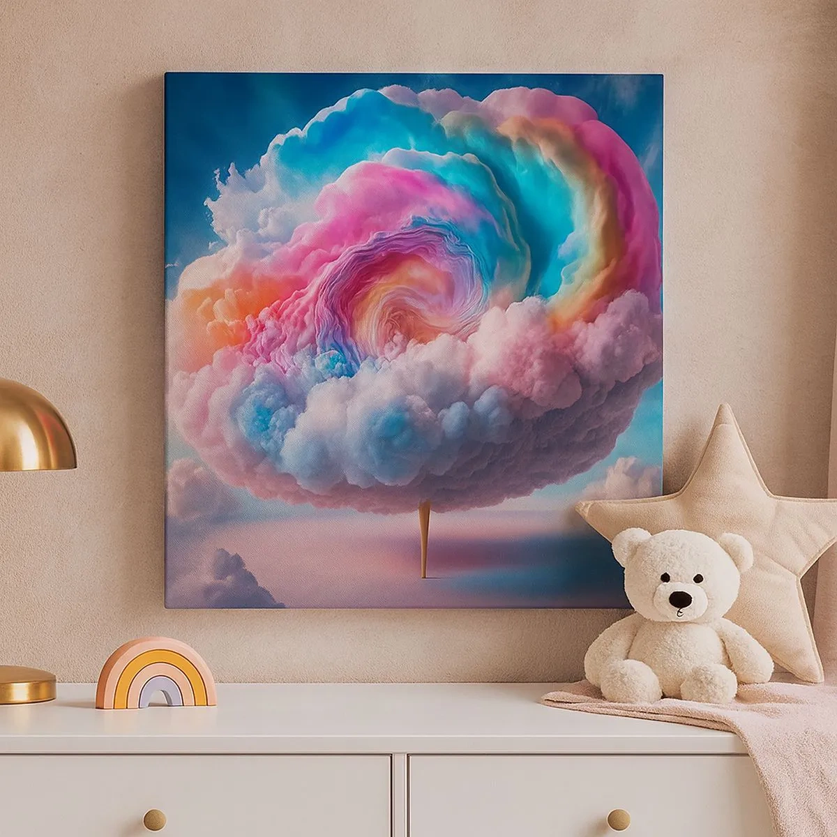 Lærredstryk - Billede på lærred - En drøm om en forlystelsespark - 30x30 cm