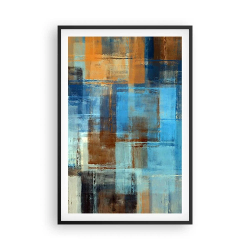 Plakat i sort ramme - Gennem det blå slør - 61x91 cm