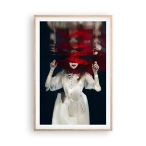 Plakat i ramme af lyst egetræ - Vidunderkvinden - 61x91 cm