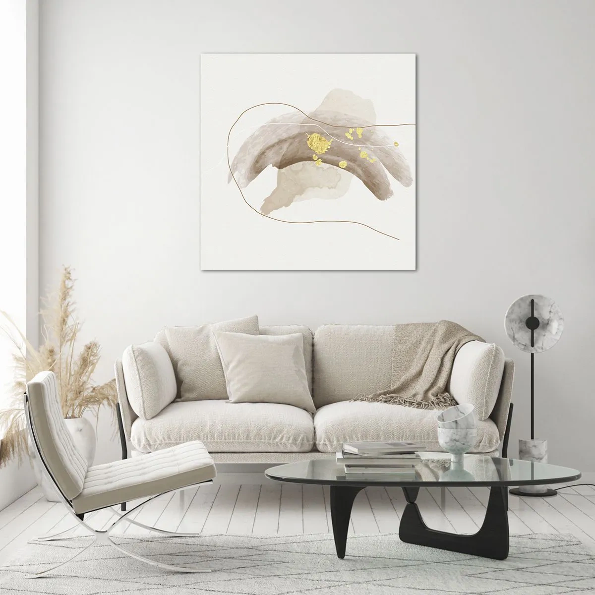 Billede på glas - Mødt i rummet - 50x50 cm