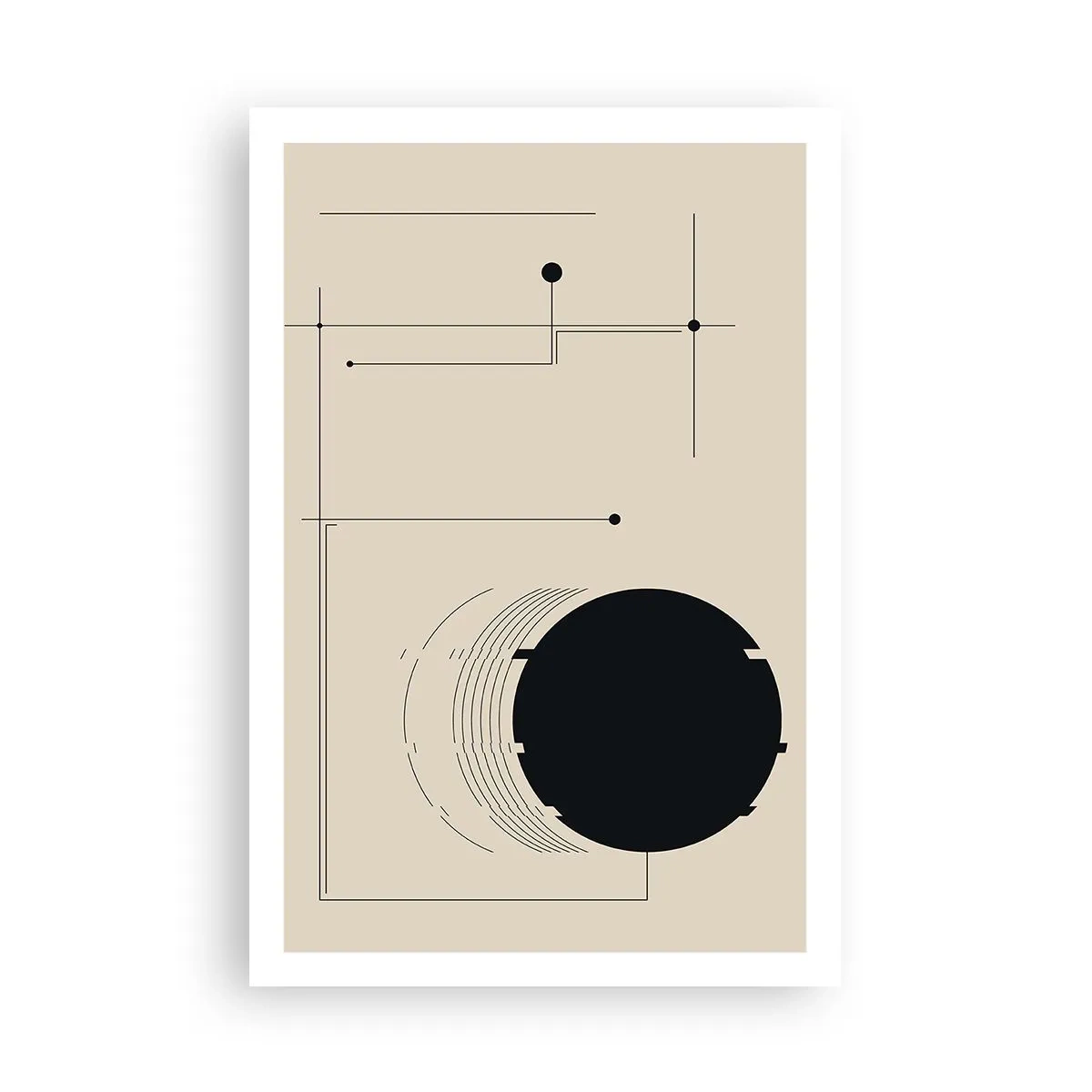 Plakat - Fjedrende og dynamisk komposition - 61x91 cm