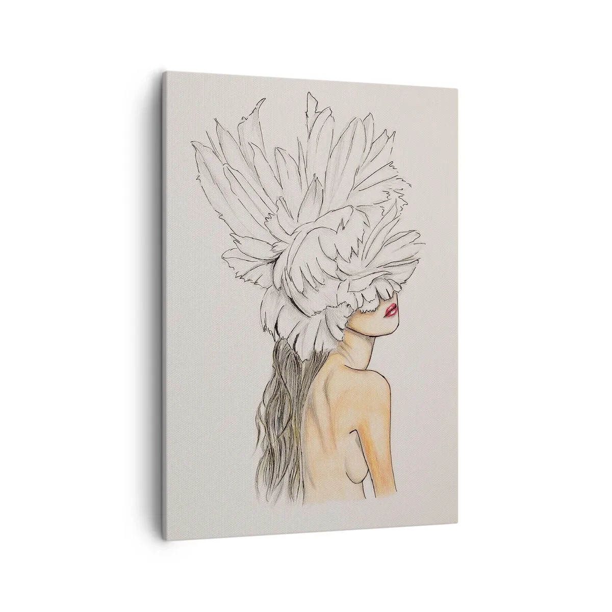 Lærredstryk - Billede på lærred - Skønhed kronet - 50x70 cm
