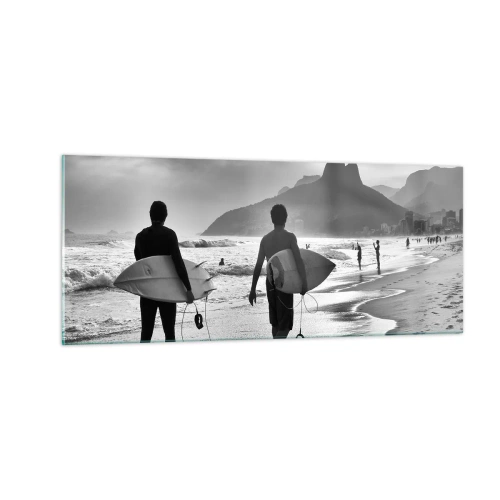 Billede på glas - Samba til én bølge - 100x40 cm